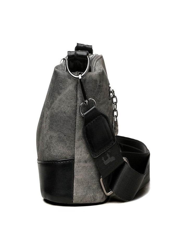 ketmart Crossbody Bag for Women Trendy Woven Purse PU Leather Shoulder Handbags with Strap for travel and office,out door us (Color_Grey) - Image 3